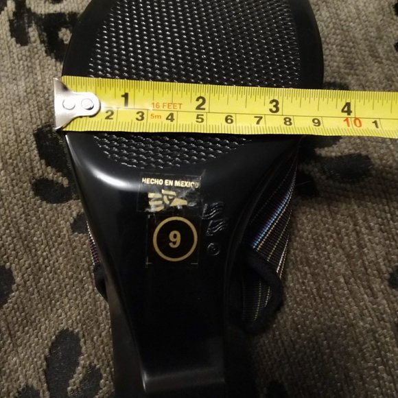 NWOT San Miguel Drayton Multicolour Striped Heeled Sandals - Picture 7 of 13